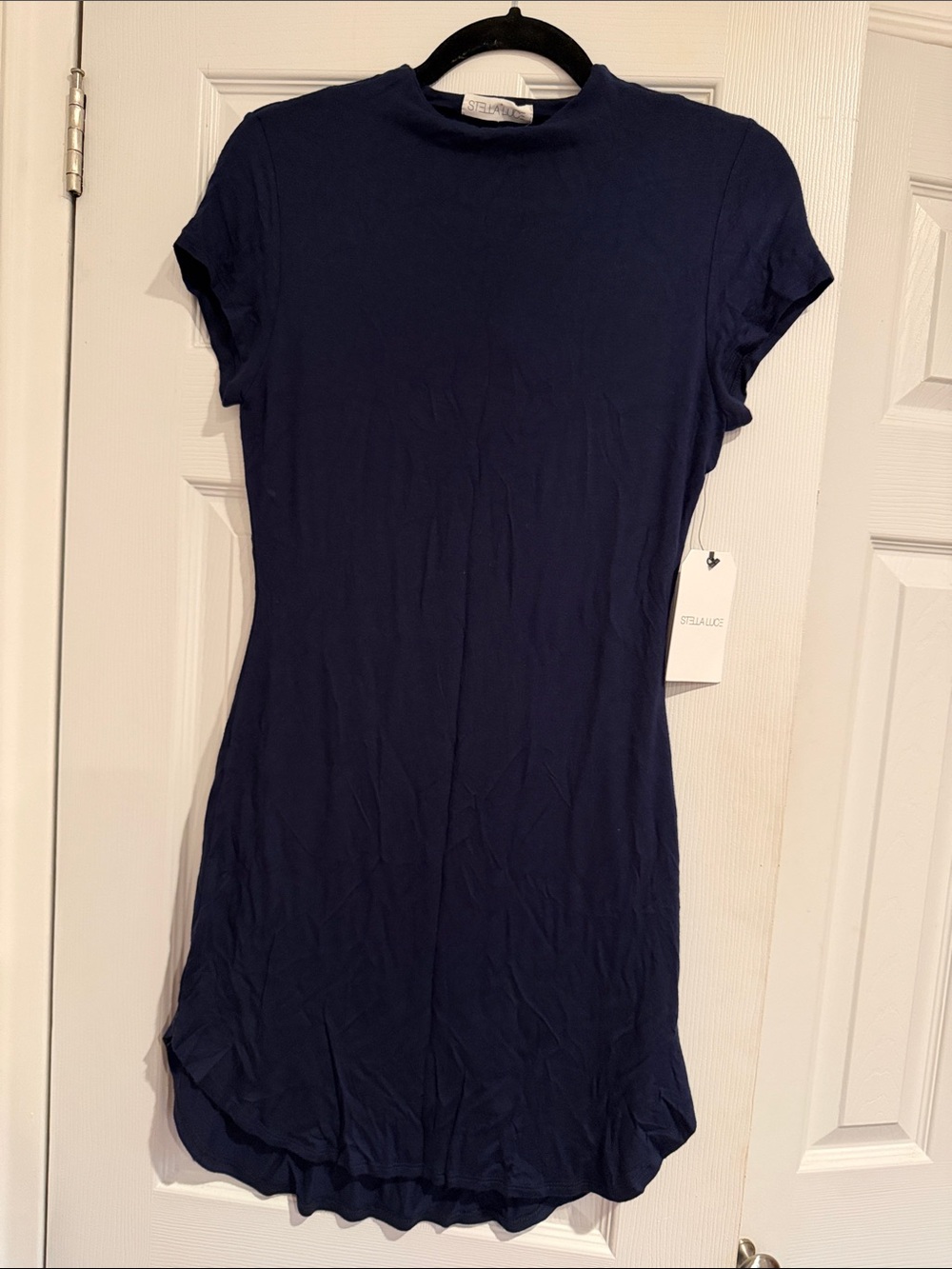 Stella Luce Navy Short Sleeve Tee Dress